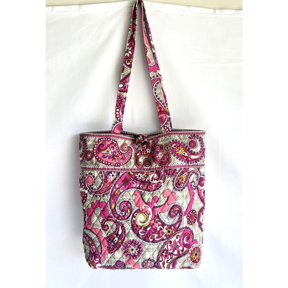 Vera Bradley Handbags - Vera Bradley Pink Paisley Tote Shoulder Bag